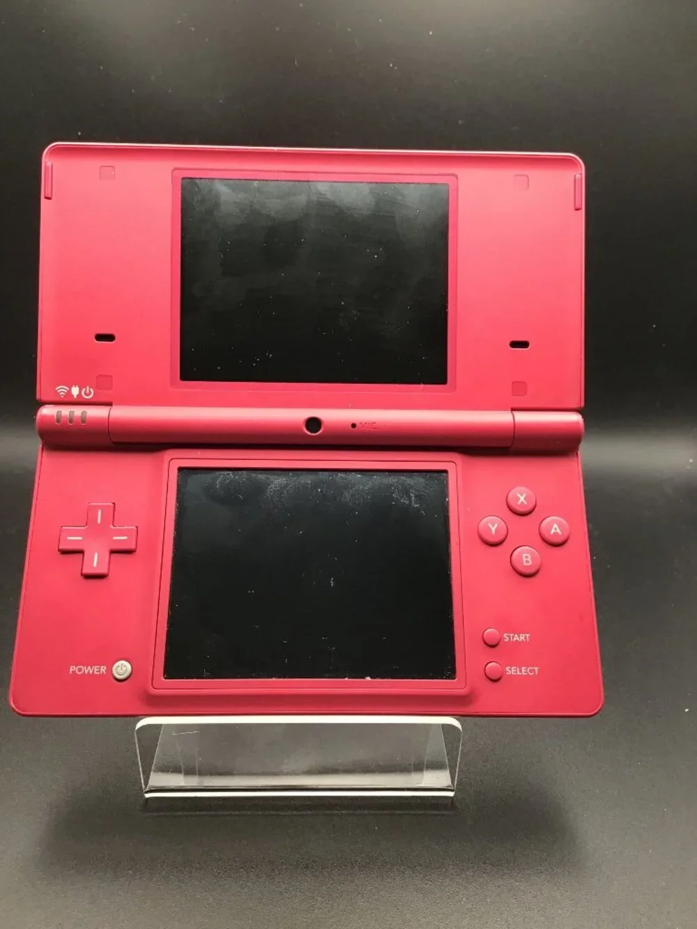 Nintendo DSi Dark Pink TWL-001 Japan Tested No Cartridge Reader Charger Stylus